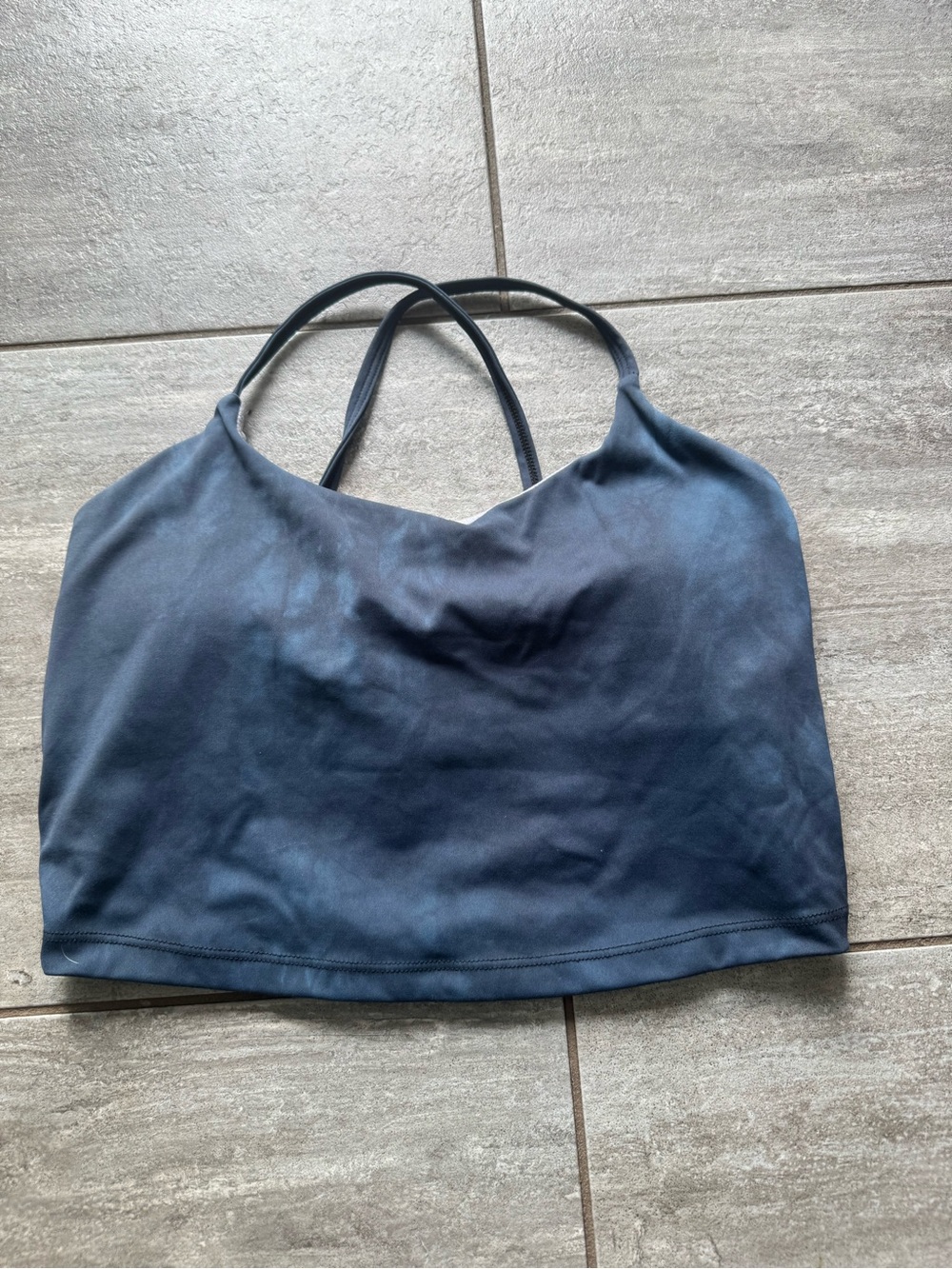 Women's Navy Blue Strappy Sports Bra